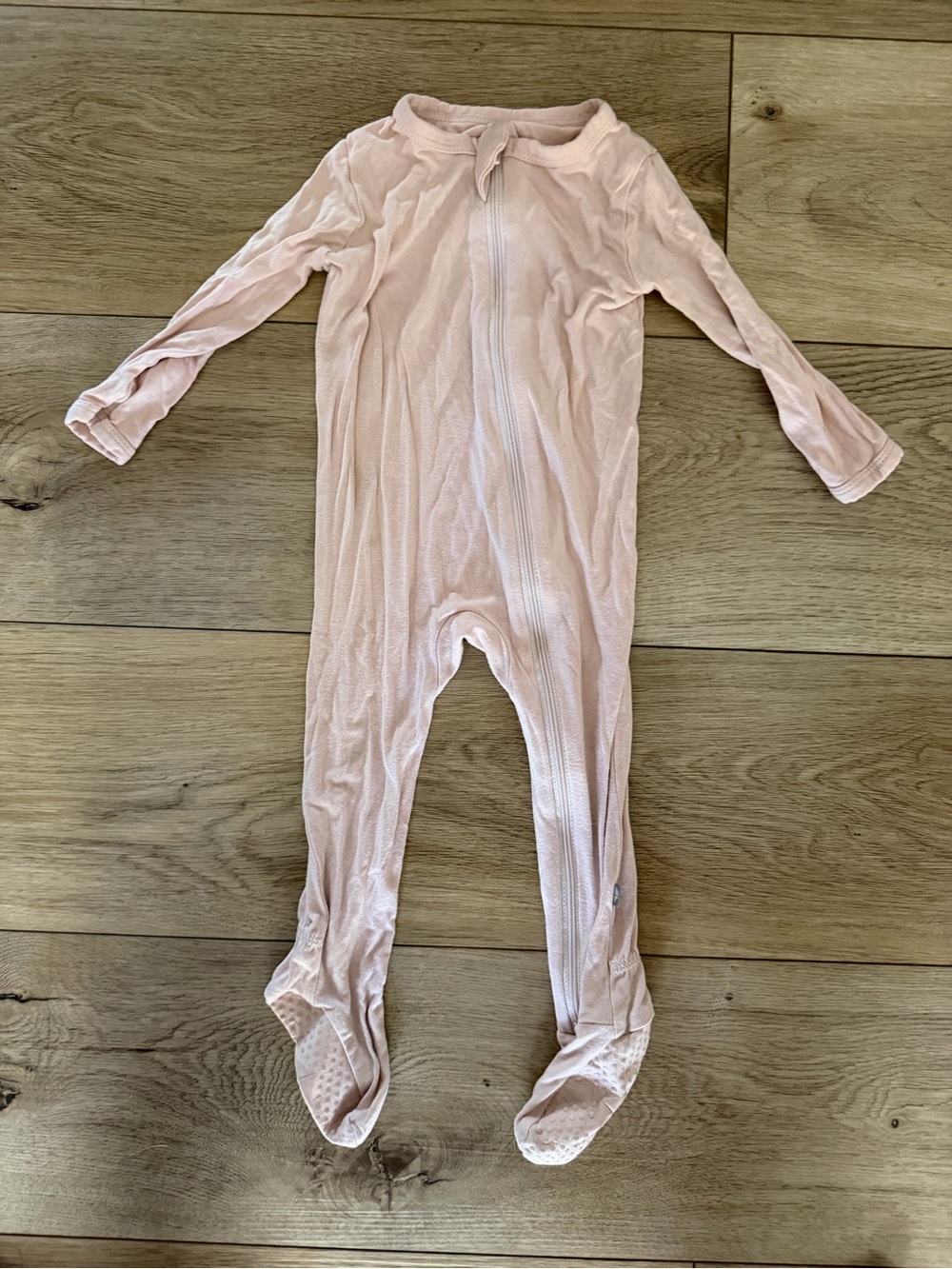 KYTE BABY BLUSH 6-12 ' Pink Zipper One-Piece Footed Pajamas